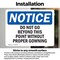 Signmission Do Not Go Beyond This Point Without Proper Gowning OSHA Notice Sign, Vinyl Decal, 7in x 5in, 2PK OS-2PACK-NS-D-57-L-11278 - alternate 2